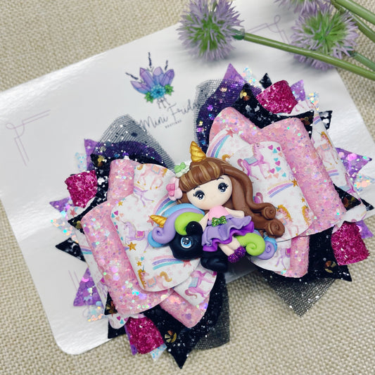 Black Glitter Unicorn Luxe